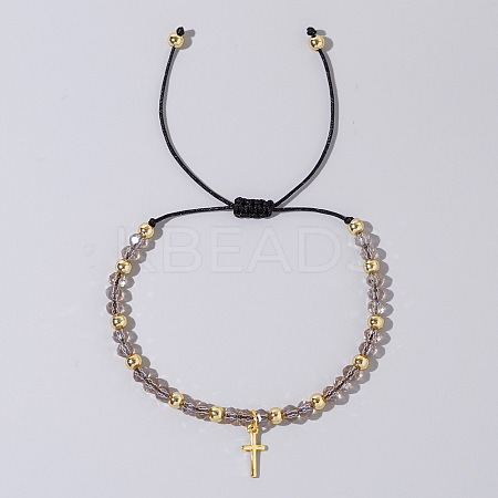 Bohemian Style Glass Braided Bead Bracelets for Women WV4296-8-1