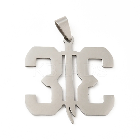 Non-Tarnish 201 Stainless Steel Pendants STAS-D190-17P-1