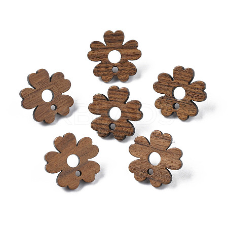 Walnut Wood Stud Earring Findings LS-MAK-N032-040-1