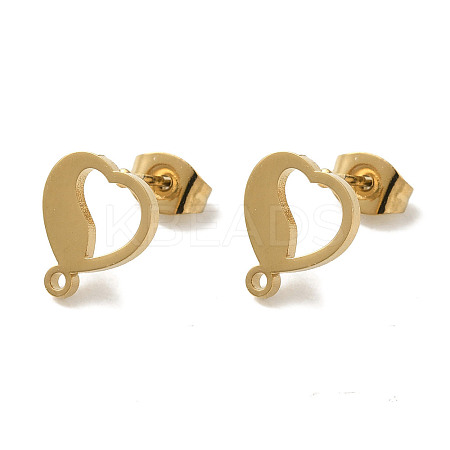 Ion Plating(IP) 304 Stainless Steel Stud Earring Findings STAS-I206-60G-1