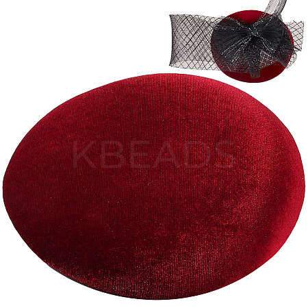 Velet Pillbox Stewardess Fascinator Hat Base for Millinery AJEW-WH0248-757A-1