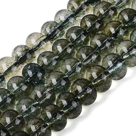 Crackle Transparent Glass Beads Strands GLAA-N074-02B-07-1
