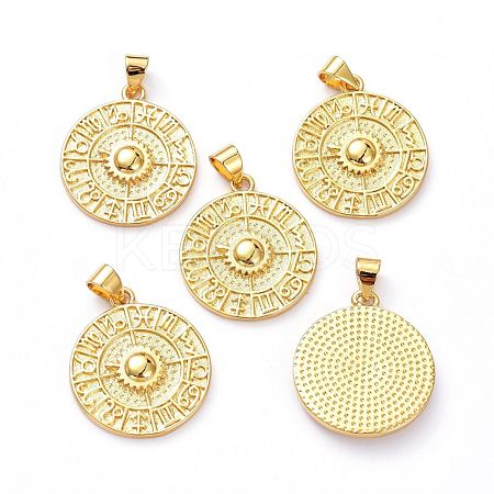 Brass Pendants KK-L206-015G-1