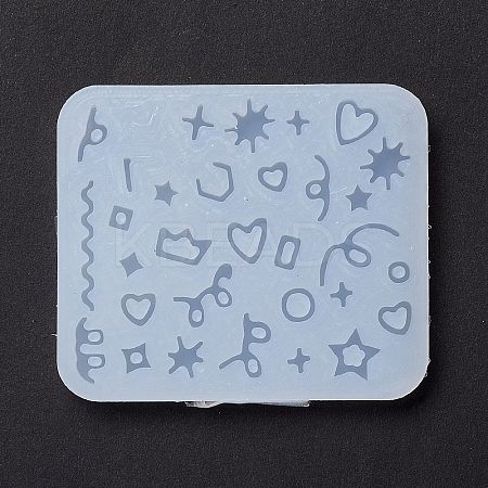 Line & Ring & Heart & Star & Crown & Square & Rectangle & Acanthosphere Filling Silicone Molds LS-DIY-M029-02-1