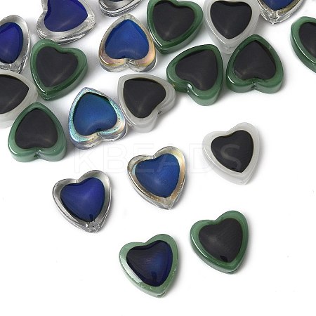 20Pcs 5 Colors Two Tone Glass Mood Beads GLAA-FS0002-33-1