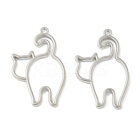 Alloy Open Back Bezel Pendants FIND-L025-02P-1