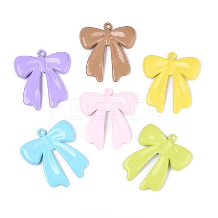 Spray Painted Alloy Big Pendants PALLOY-T092-83M-1