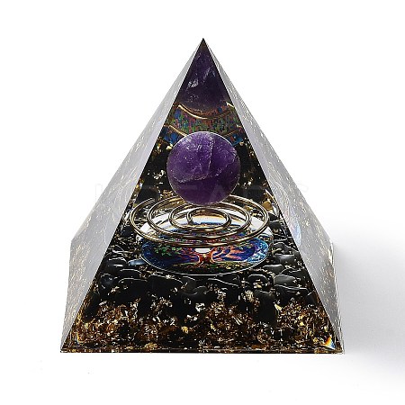 Orgonite Pyramid Resin Energy Generators AJEW-D056-01F-1