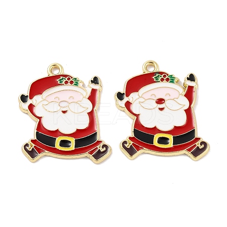 Christmas Theme Rack Plating Alloy Pendants FIND-M020-04G-02-1