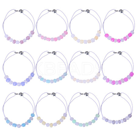 12Pcs Glass Seed Beads Locking Stitch Markers HJEW-CA00013-1