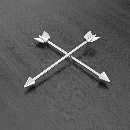 316L Surgical Stainless Steel Arrow Bar Industrial Barbell Cartilage Earrings FS-WG6688D-07-1