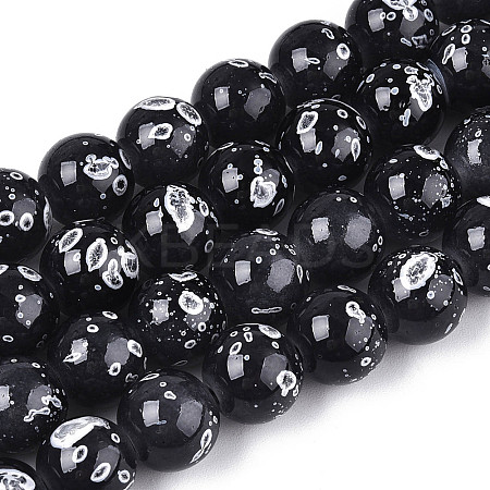 Baking Paint Glass Beads X1-DGLA-N015-10mm-10-1