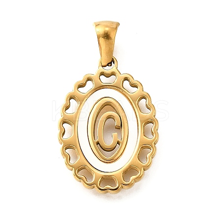 Golden 304 Stainless Steel Pendants STAS-K300-02G-C-1