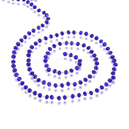 Handmade Glass Beaded Chains GLAA-P043-04-1