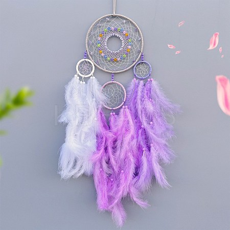 Woven Web/Net with Feather Decorations PW-WG21777-02-1