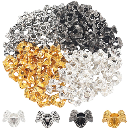 120Pcs 4 Colors Tibetan Style Alloy Beads FIND-SC0017-92B-1