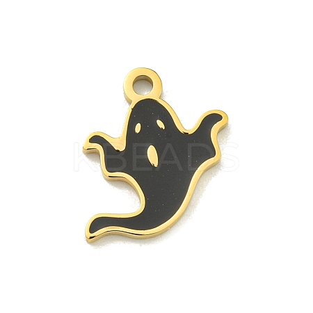 Halloween Theme Ion Plating(IP) 304 Stainless Steel Enamel Pendants STAS-M011-04B-1