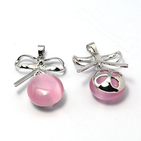 Cat Eye Pendants G-G378-03P-1
