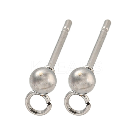 Non-Tarnish 304 Stainless Steel Stud Earring Findings STAS-O004-10A-P-1