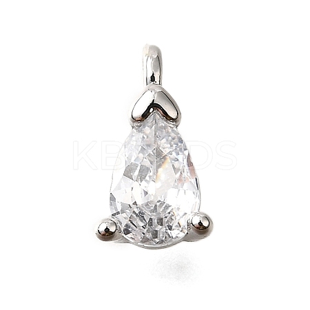 Brass Micro Pave Cubic Zirconia Pendants KK-D356-08D-P-1