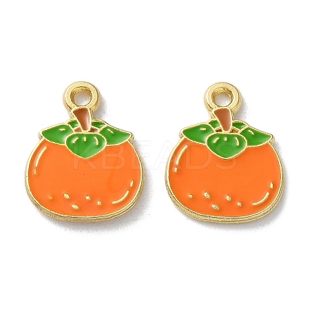 Fruit Alloy Enamel Charms PALLOY-S058-01LG-21-1