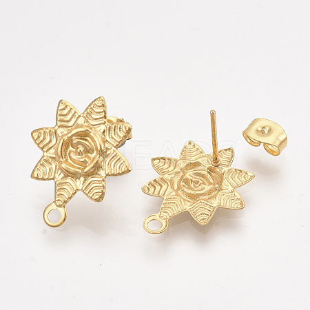 304 Stainless Steel Stud Earring Findings STAS-T045-17G-1