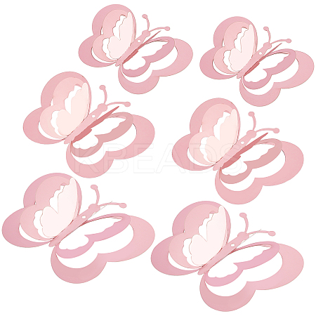 3Sets 3D Butterfly PVC Mirrors Wall Stickers DIY-CN0001-85A-1