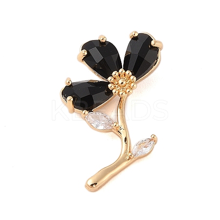Brass Glass Pendants KK-B100-041G-05-1