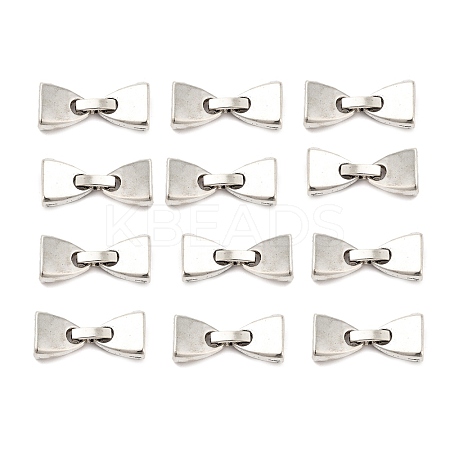 Tibetan Style Alloy Fold Over Clasps TIBE-R308-05AS-RS-1