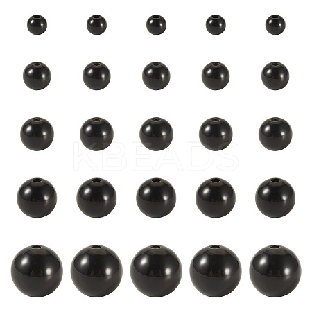100Pcs 5 Styles Opaque Acrylic Beads MACR-TADJ0001-12B-1