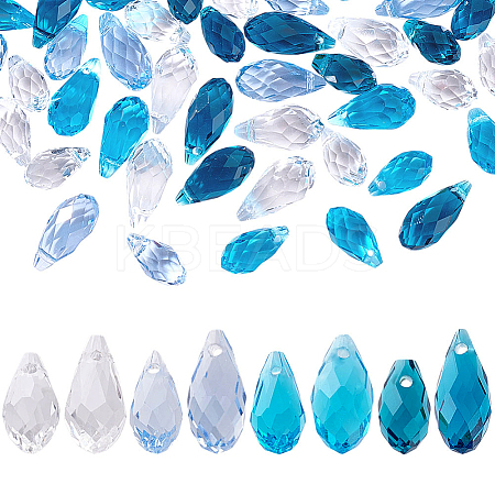 80Pcs 8 Styles Transparent Glass Beads EGLA-GA0001-30-1