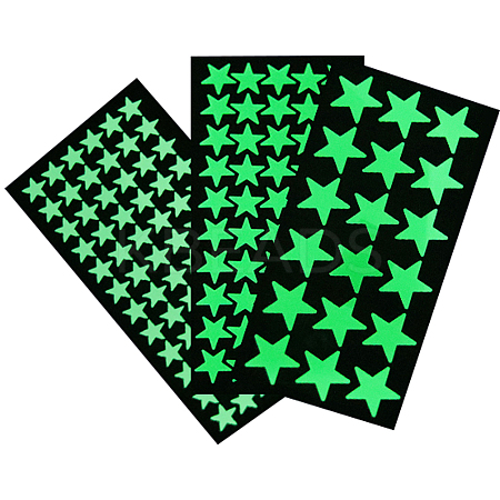 5 Sheets Luminous PET Wall Stickers DIY-DJ0002-23A-1