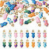 32Pcs 8 Colors Alloy Enamel Pendants ENAM-TA0003-95-1