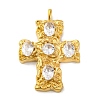 304 Stainless Steel Micro Pave Cubic Zirconia Pendants STAS-Z096-01G-01-1