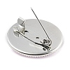 Breast Cancer Awareness Ribbon Glass Brooches LS-JEWB-L019-01H-3