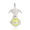Silver Color Plated Brass Hollow Round Cage Pendants LS-KK-J248-04S-1