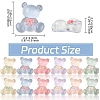 20Pcs Bear Translucent Resin Decoden Cabochons RESI-YW0004-48-3