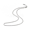 Non-Tarnish 304 Stainless Steel Rope Chain Necklace for Men Women NJEW-K245-010C-1