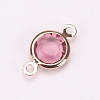 Brass Pave Glass Connector Charms FIND-WH0420-93KCG-03-1