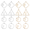 16Pcs 8 Style Alloy Hollow Pendants FIND-OC0001-36-1