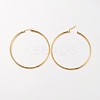 Ion Plating(IP) 304 Stainless Steel Hoop Earrings EJEW-N0016-11G-K-2