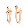 Black Cubic Zirconia Fish Cuff Earrings ZIRC-I064-07G-1