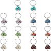 14Pcs 7 Style Chip Gemstone Keychain KEYC-FH0001-17-1