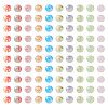 10 Colors Baking Painted Crackle Glass Bead Strands DGLA-TA0001-08A-1