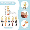 10Pcs Cat Alloy Enamel Pendant Decorations HJEW-TAC0178-3