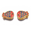 Rack Plating Alloy Enamel Beads ENAM-N056-037B-2