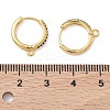 SHEGRACE Brass Micro Pave Clear Cubic Zirconia Hoop Earrings Findings XGR0154G-96G-3