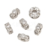 Brass Micro Pave Clear Cubic Zirconia Beads CU-CBA6A75-18P-1