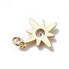 Rack Plating Brass Micro Pave Cubic Zirconia Pendants KK-E003-31G-2