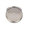 304 Stainless Steel Cuff Ring Components LS-STAS-D372-06P-07-2
